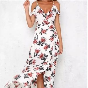 Summer Ruffle Floral Maxi Dress